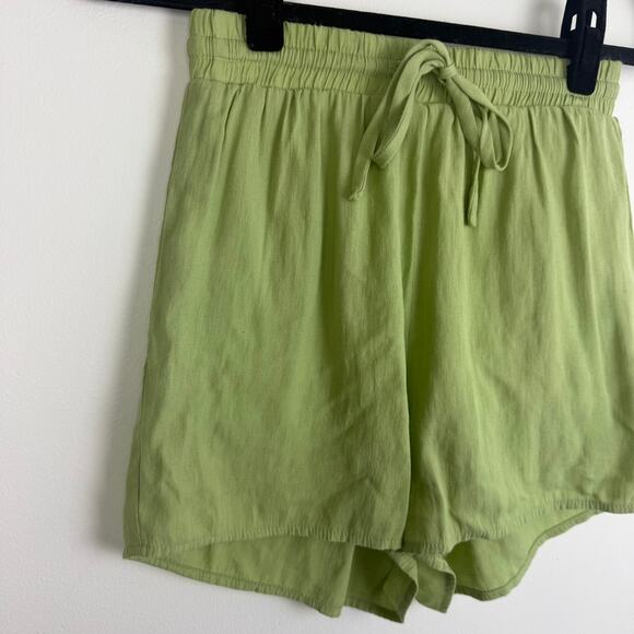 Princess Polly Womens Pull-On Adjustable Drawstring Lined Lime Green Shorts 4 - Picture 3 of 10